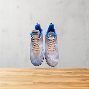 Men Air Athletic Running Tennis Shoes Lightweight White Blue Knit Sneakers